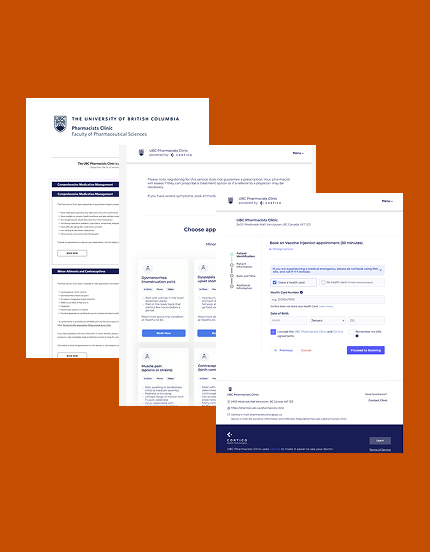 Patient journey map for the UBC Pharmacists Clinic